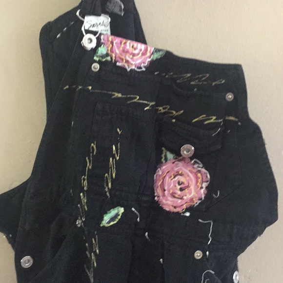 bibs,  cute black hand painted by Sarah Oringinals - Picture 2 of 7